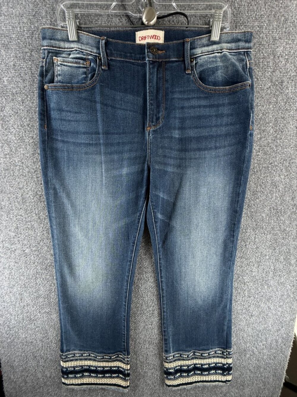 Driftwood Denim Jeans 32x26 Colette Blue Embroidered Western Native ACTL 32X26